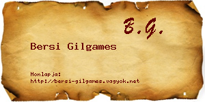 Bersi Gilgames névjegykártya